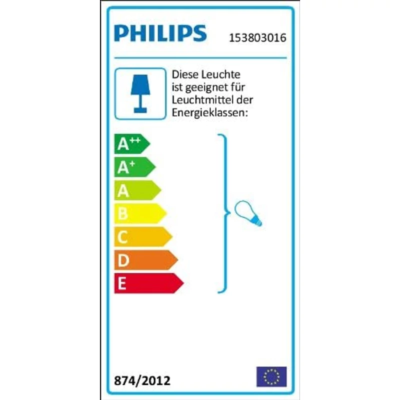 Philips Creek kültéri fali lámpa felfelé - Fekete (15380/30/16)