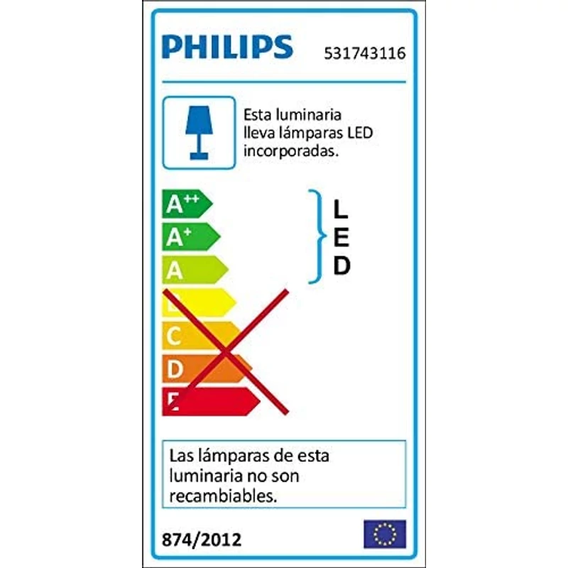 Philips Creek kültéri fali lámpa lefelé - Fekete (15381/30/16)
