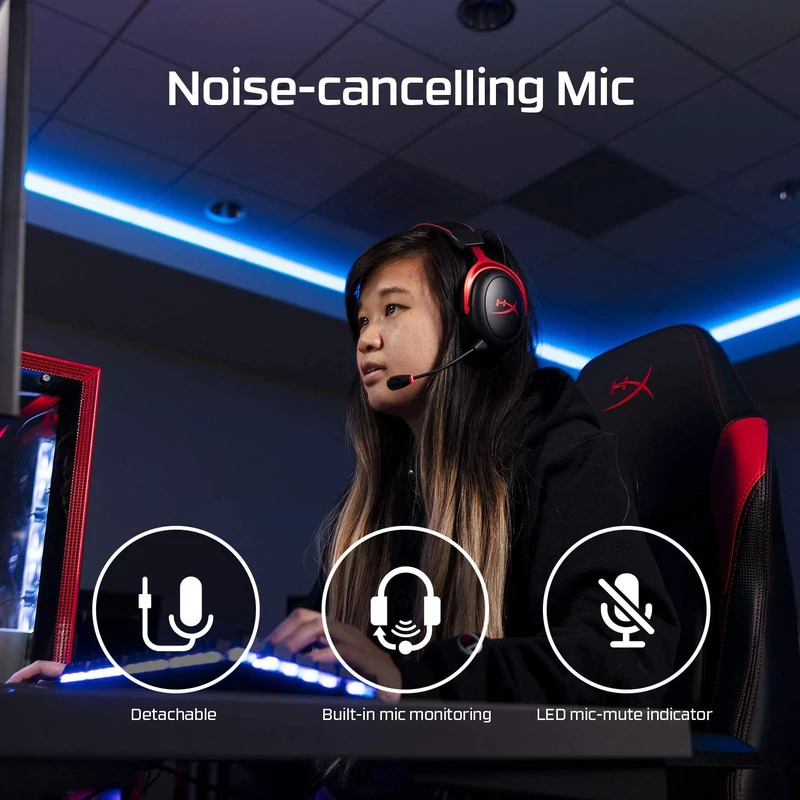 HyperX Cloud II Wireless gaming headset - Fekete/Piros (4P5K4AA)