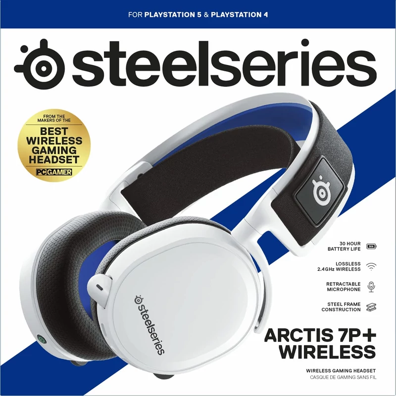 SteelSeries Arctis 7P+ Wireless Gaming Headset - Fehér (61471)