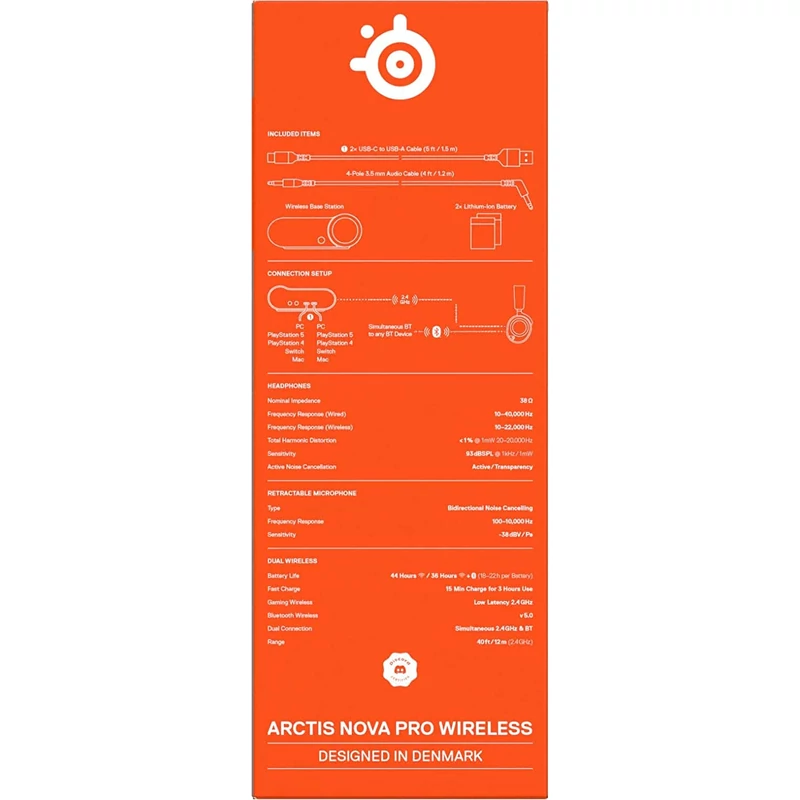 SteelSeries Arctis Nova Pro Wireless Gaming Headset for PC/PS - Fekete (61520)