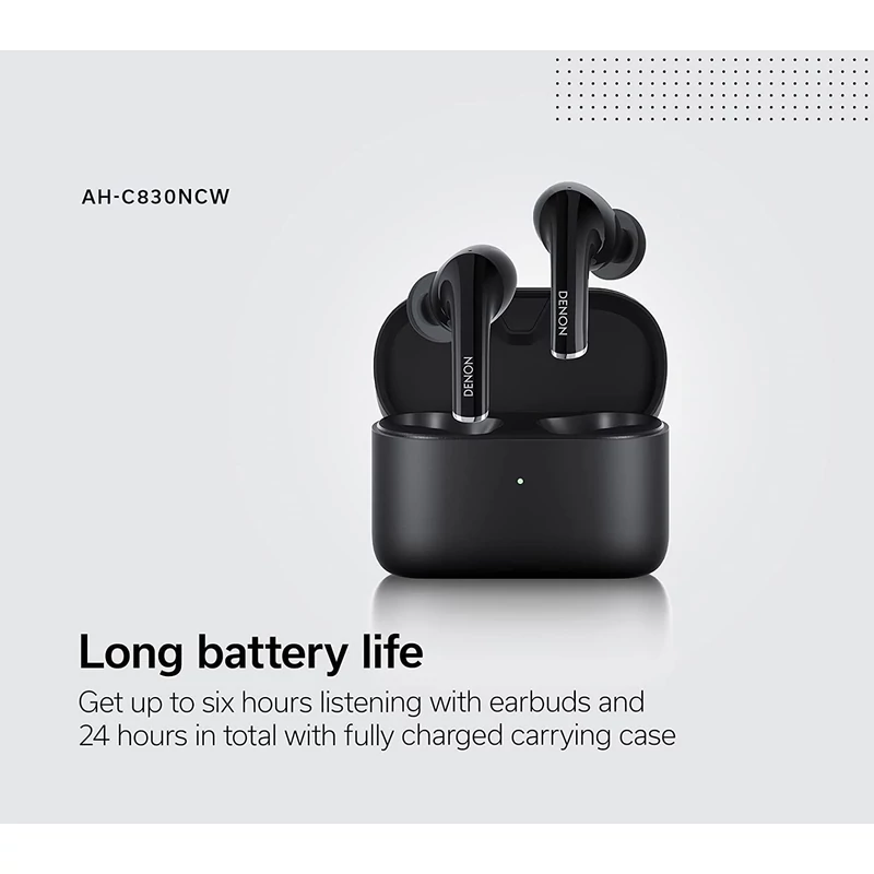 Denon AH-C830NCW True Wireless aktív zajszűrős fülhallgató - Fekete