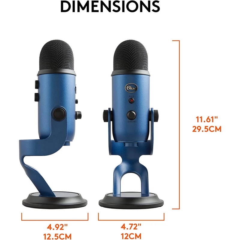 Blue Yeti USB mikrofon - Kék/Fekete (988-000232)