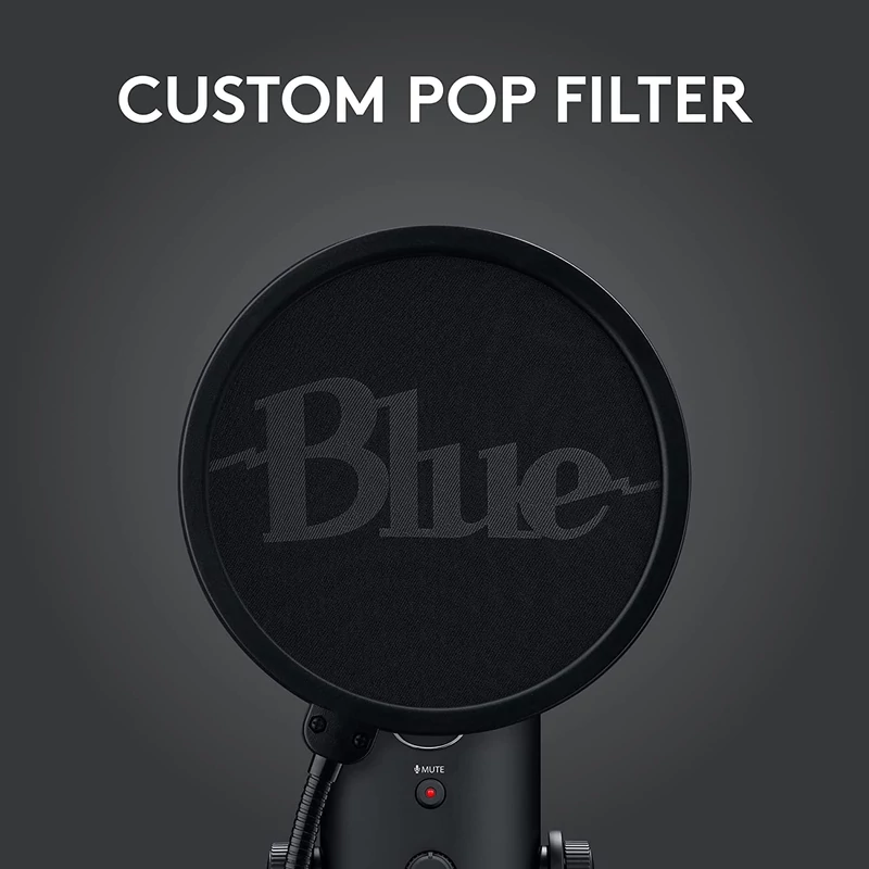 Blue Yeti Kit USB Mikrofon + Pop Filter - Fekete (988-000528)