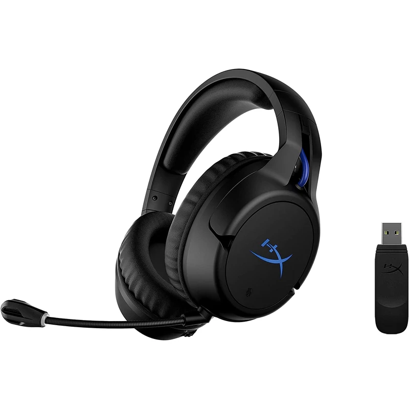 Kingston HyperX Cloud Flight Wireless for PS5/PS4 gaming headset - Fekete/Kék (HHSF1-GA-BK/G)