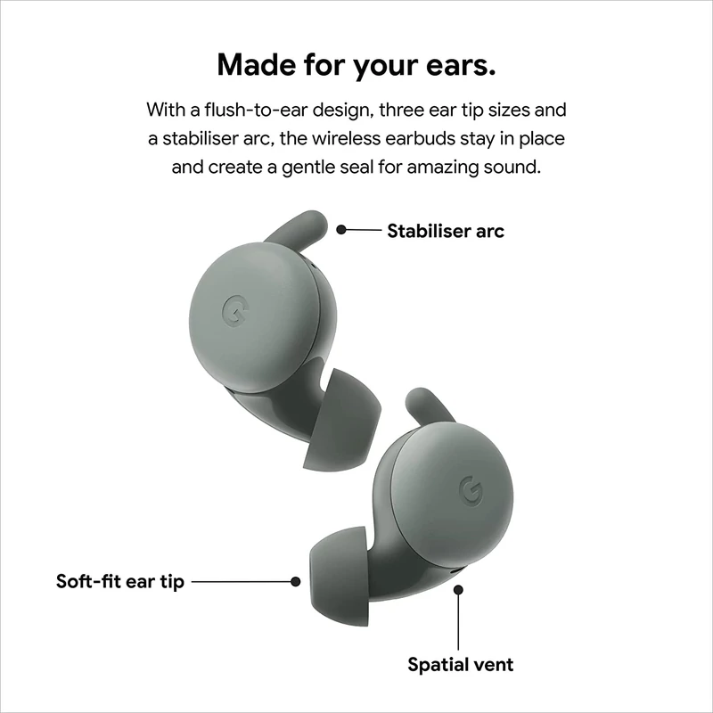 Google Pixel Buds A-Series True Wireless fülhallgató - Dark Olive (GA02372-EU)