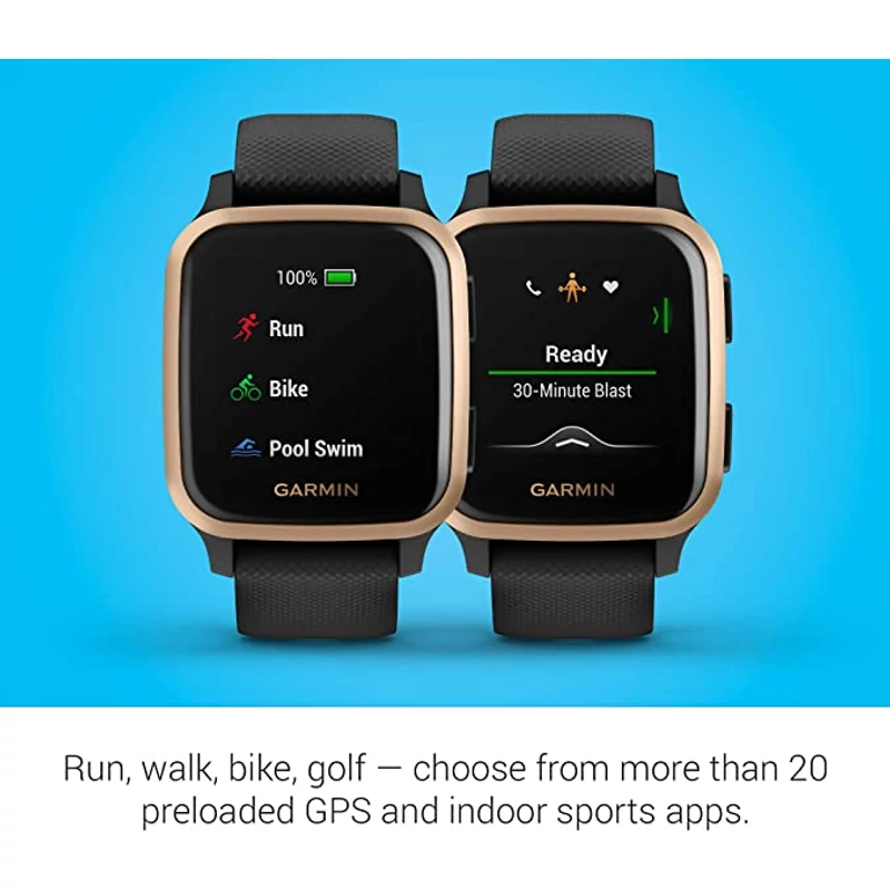 Garmin Venu SQ Music okosóra - Fekete / Réz (010-02426-15)