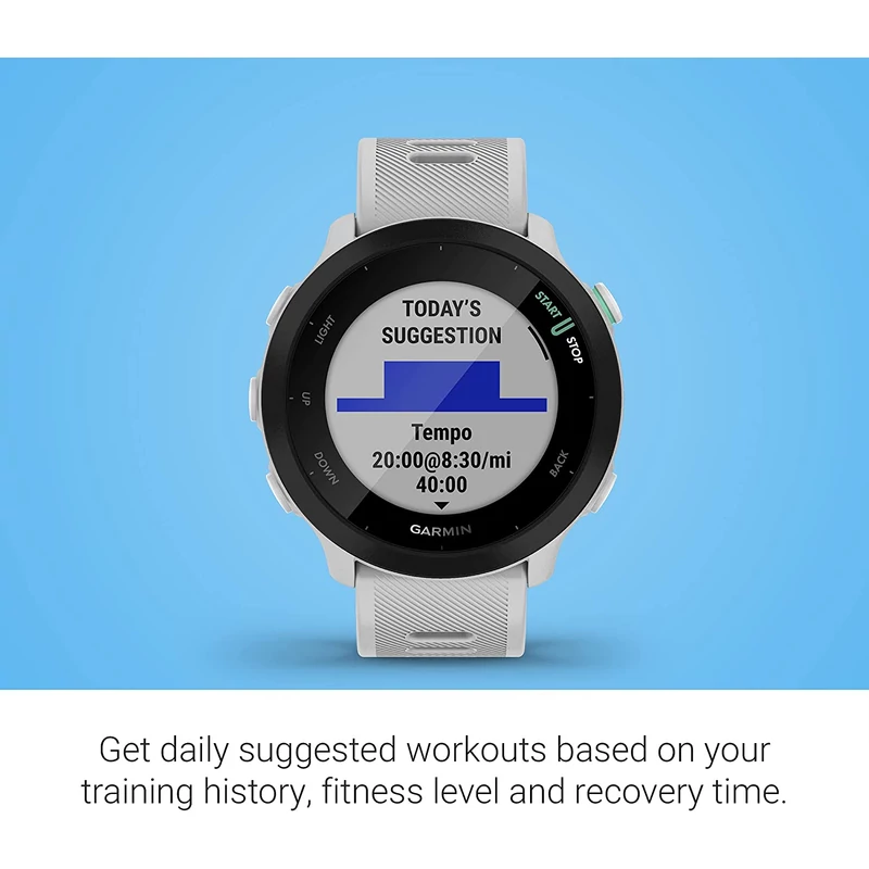 Garmin Forerunner 55 futóóra - Fehér
