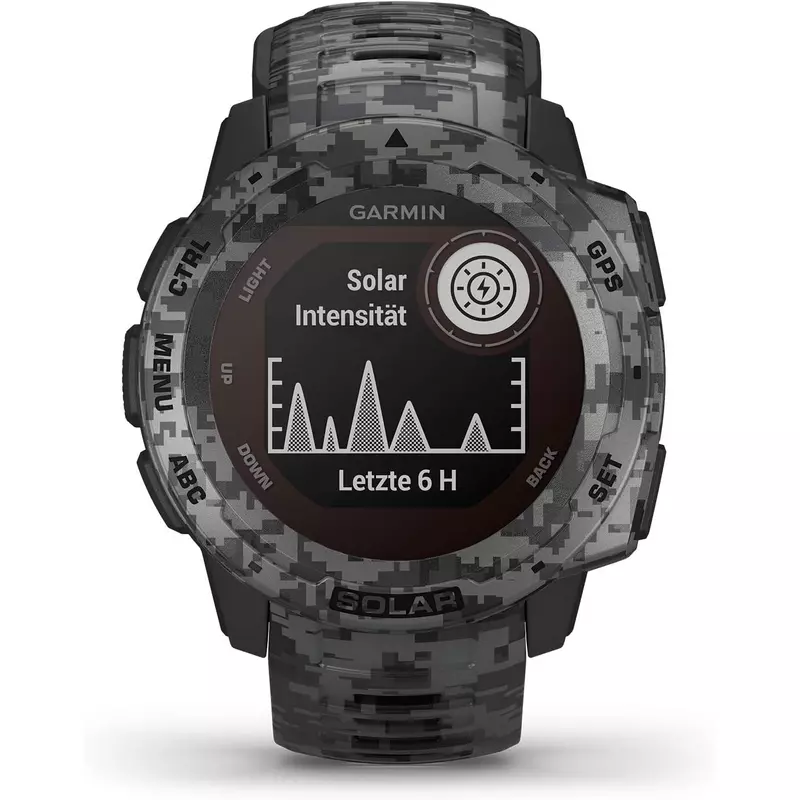 Garmin Instinct Solar okosóra - Camo Graphite (010-02293-05)