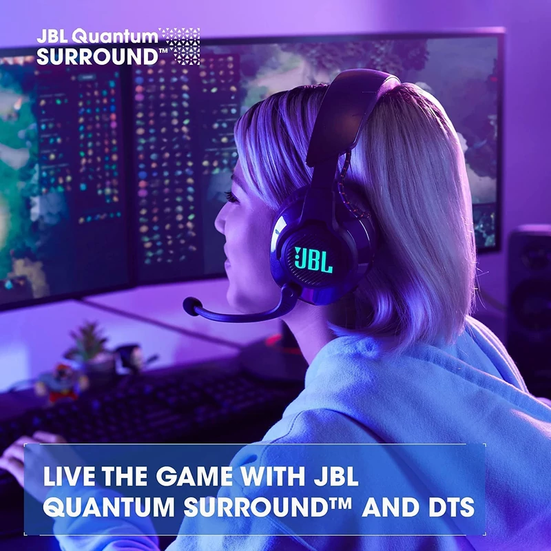 JBL Quantum 610 vezeték nélküli fejhallgató - Fekete (JBLQUANTUM610BLK)