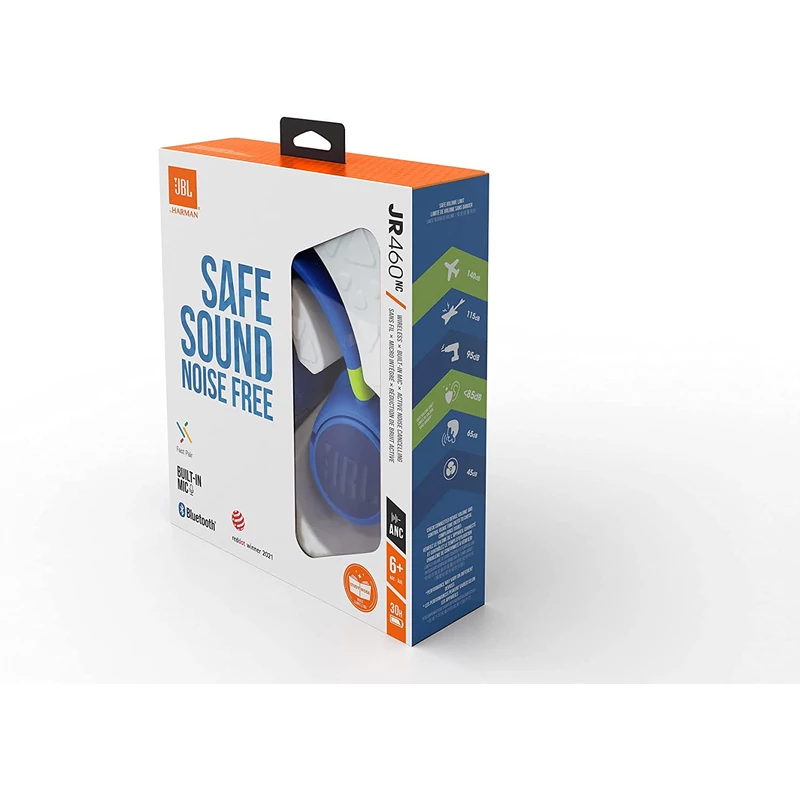 JBL JR 460NC bluetooth fejhallgató - Kék (JBLJR460NCBLU)