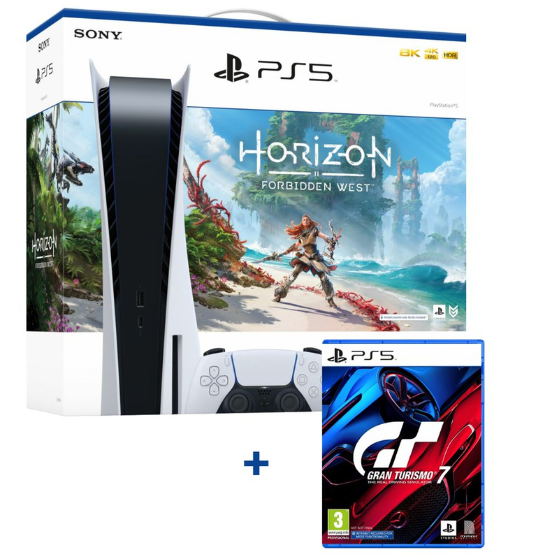 Sony PlayStation®5 (PS5) + Horizon Forbidden West (Magyar felirattal) + Választható Sony PS5 játékszoftver
