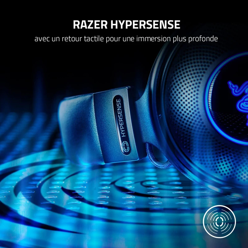 Razer Kraken V3 Hypersense Wired Gaming headset - Fekete (RZ04-03770100-R3M1)