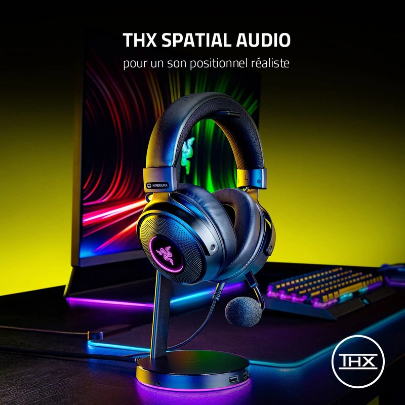 Razer Kraken V3 Hypersense Wired Gaming headset - Fekete (RZ04-03770100-R3M1)