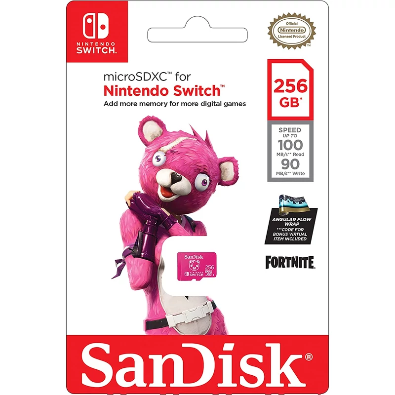 Sandisk Nintendo Switch Micro SDXC 256GB UHS-I U3 (SDSQXAO-256G-GNCZN)