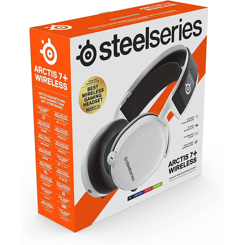 SteelSeries Arctis 7+ Wireless Gaming Headset - Fehér (61461)