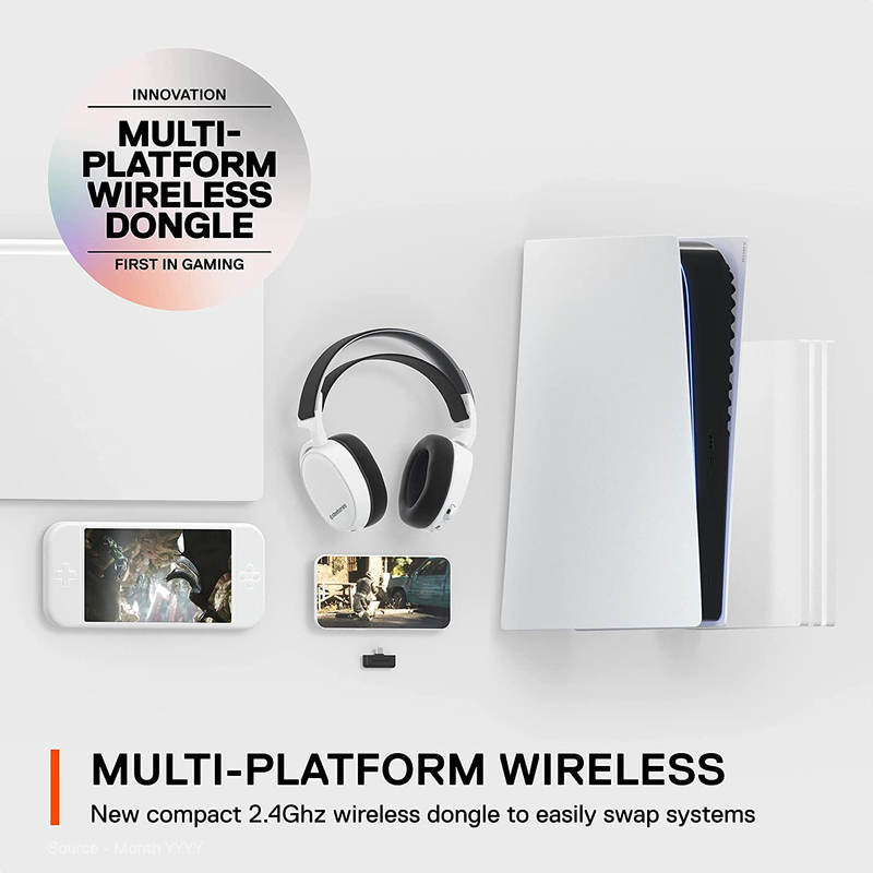 SteelSeries Arctis 7+ Wireless Gaming Headset - Fehér (61461)