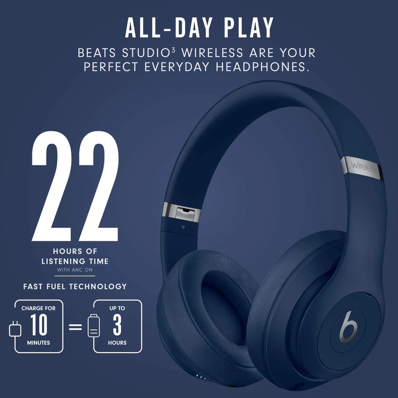 Beats Studio3 Wireless fejhallgató - Kék
