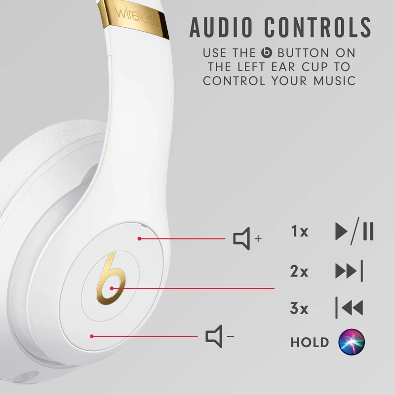 Beats Studio3 Wireless fejhallgató - Fehér