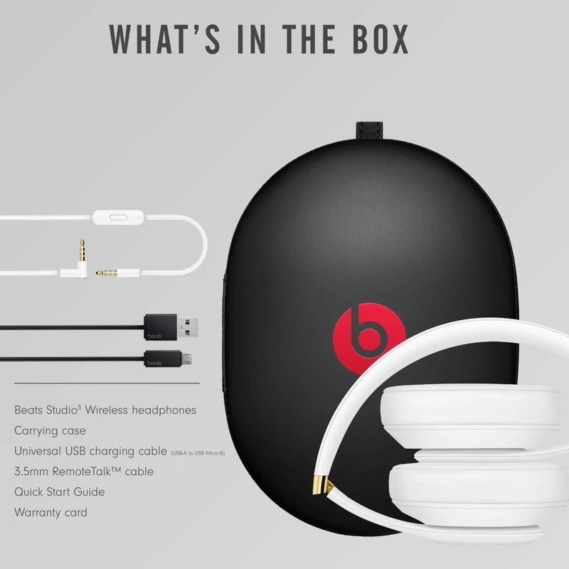 Beats Studio3 Wireless fejhallgató - Fehér
