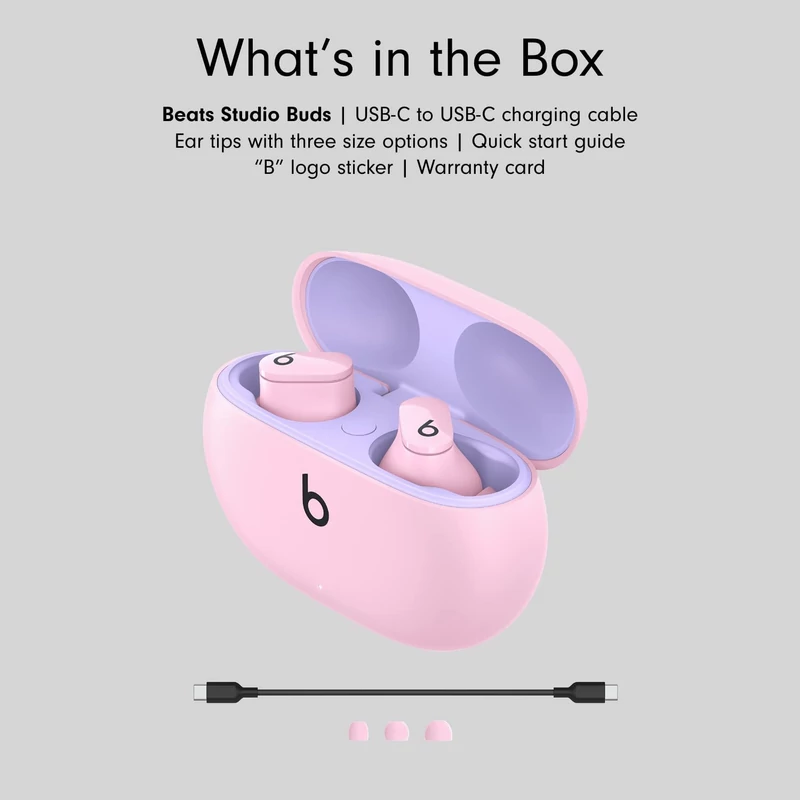 Beats Studio Buds True Wireless zajszűrős fülhallgató – Rózsaszín
