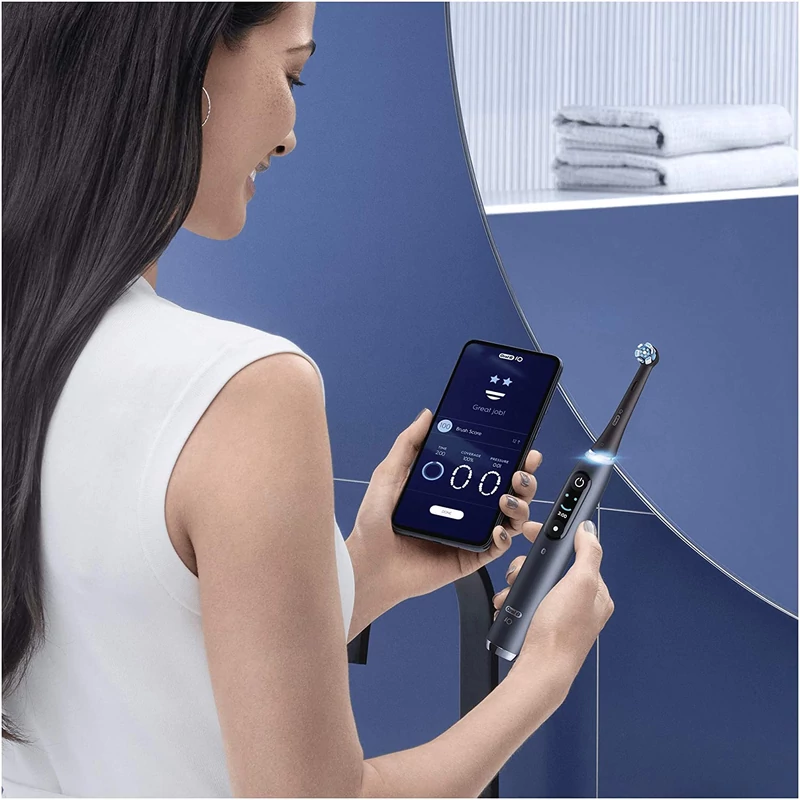 Oral-B iO Series 9N elektromos fogkefe + Ajándék vászontáska - Fekete