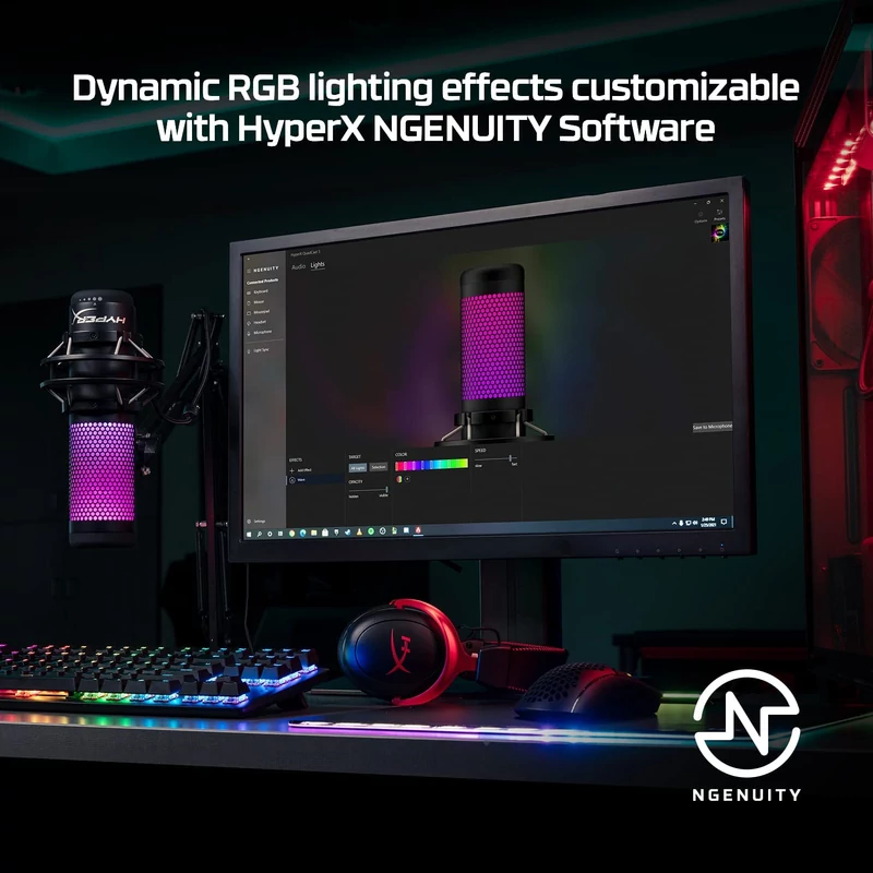 HyperX QuadCast S mikrofon - Fekete (4P5P7AA)
