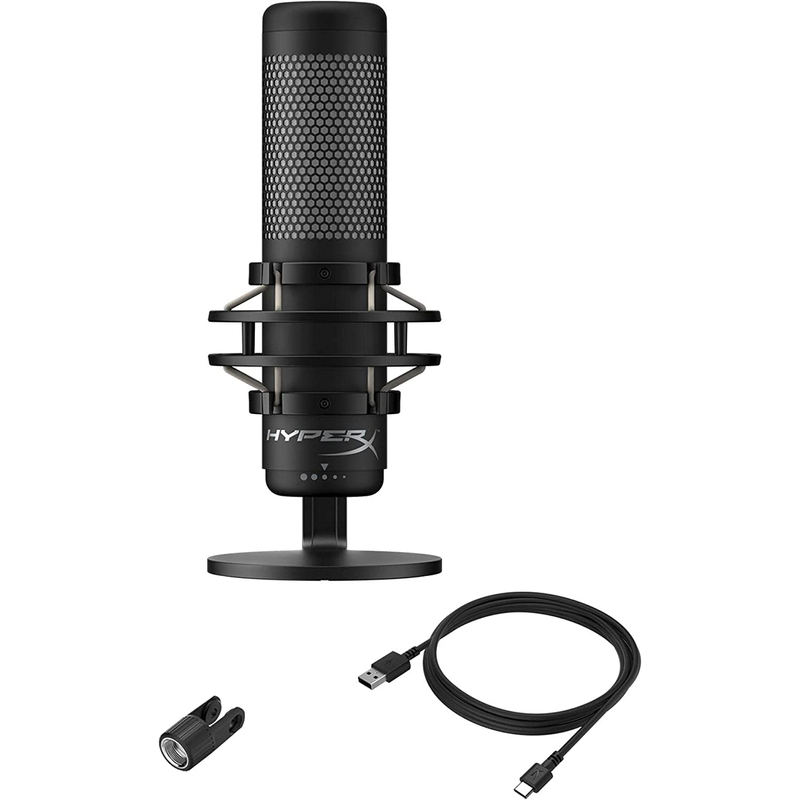HyperX QuadCast S mikrofon - Fekete (HMIQ1S-XX-RG/G)