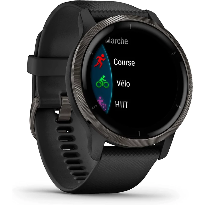 Garmin Venu 2 okosóra - Fekete / Sötét szürke (010-02430-11)