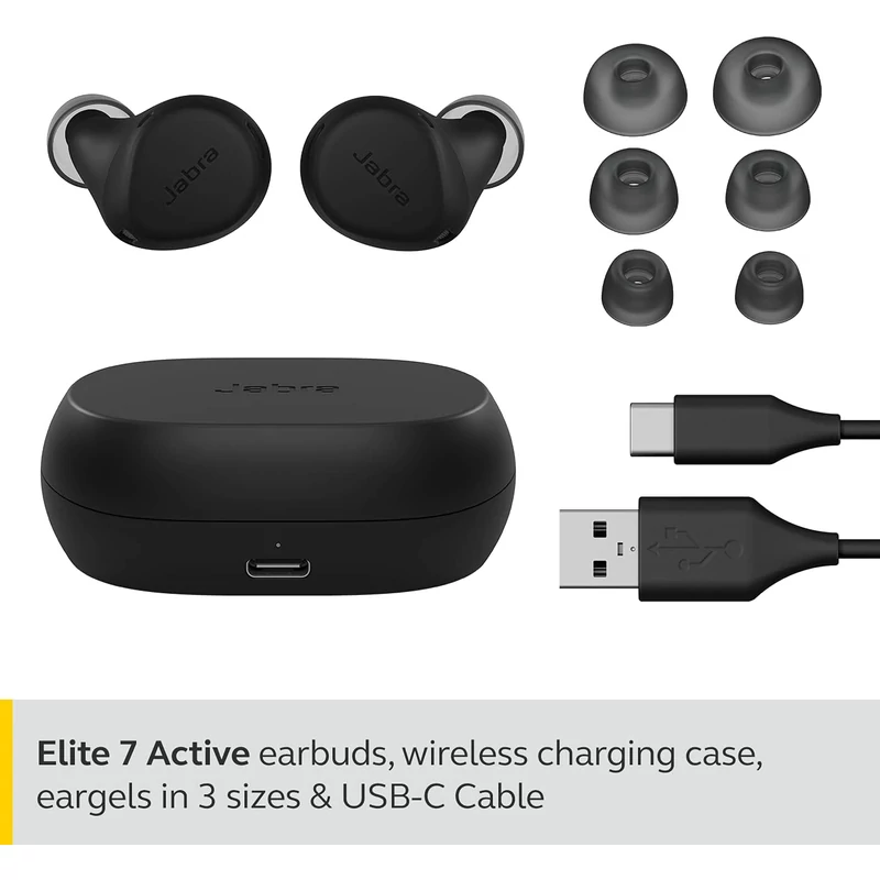 Jabra Elite 7 Active Bluetooth fülhallgató - Fekete (100-99171700-98)