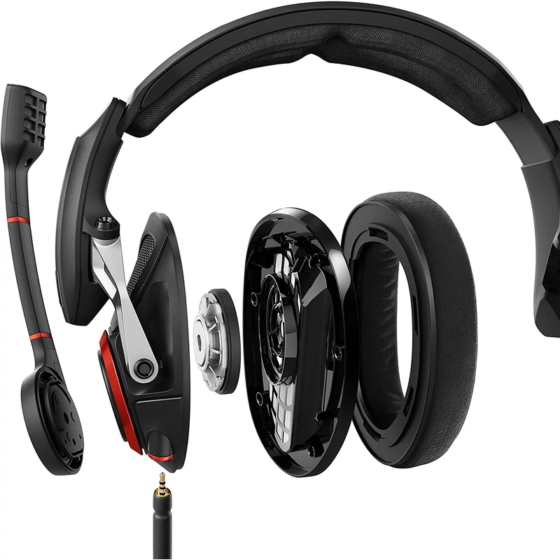 Sennheiser EPOS GSP 500 nyitott headset - Fekete/Piros (1000243)