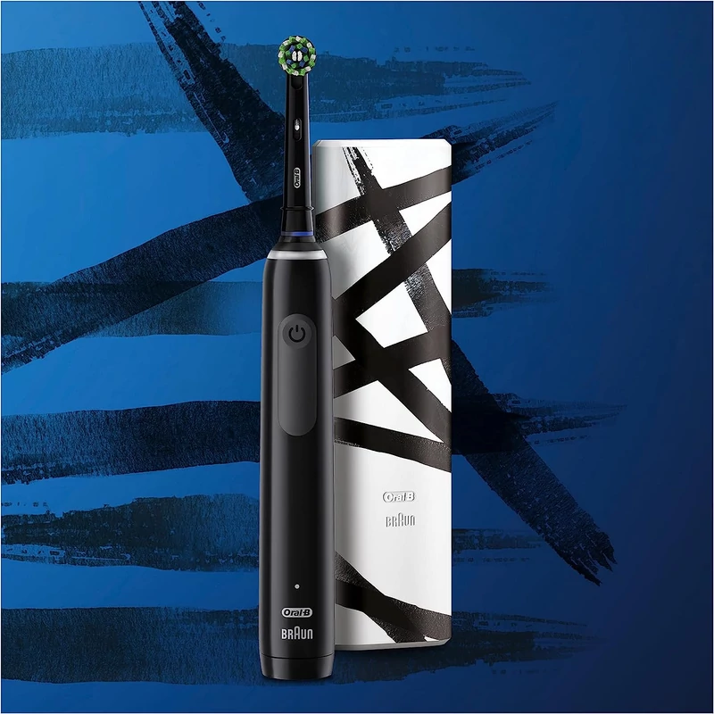 Oral-B PRO 3 3500 Cross Action Design Edition elektromos fogkefe + Utazótok - Fekete