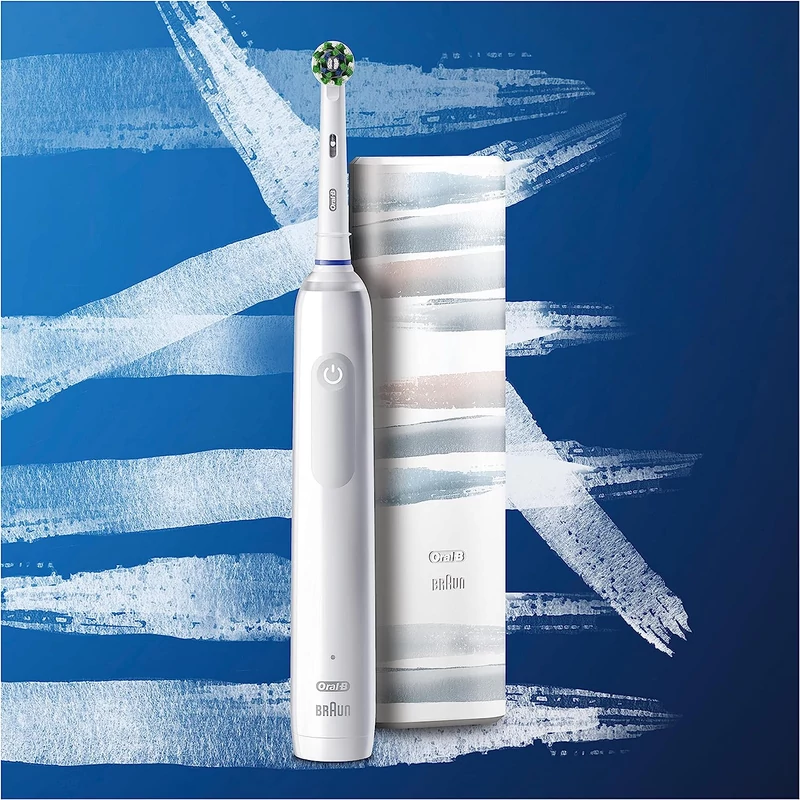Oral-B PRO 3 3500 Cross Action Design Edition elektromos fogkefe + Utazótok - Fehér