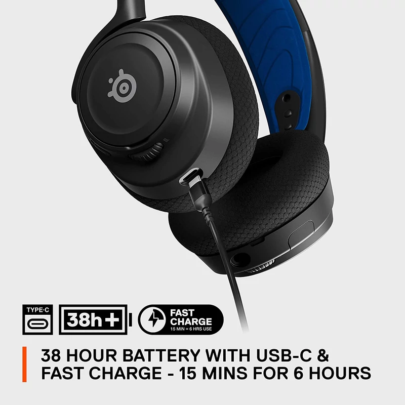 SteelSeries Arctis Nova 7P Wireless Gaming Headset for PS - Fekete/Kék (61559)