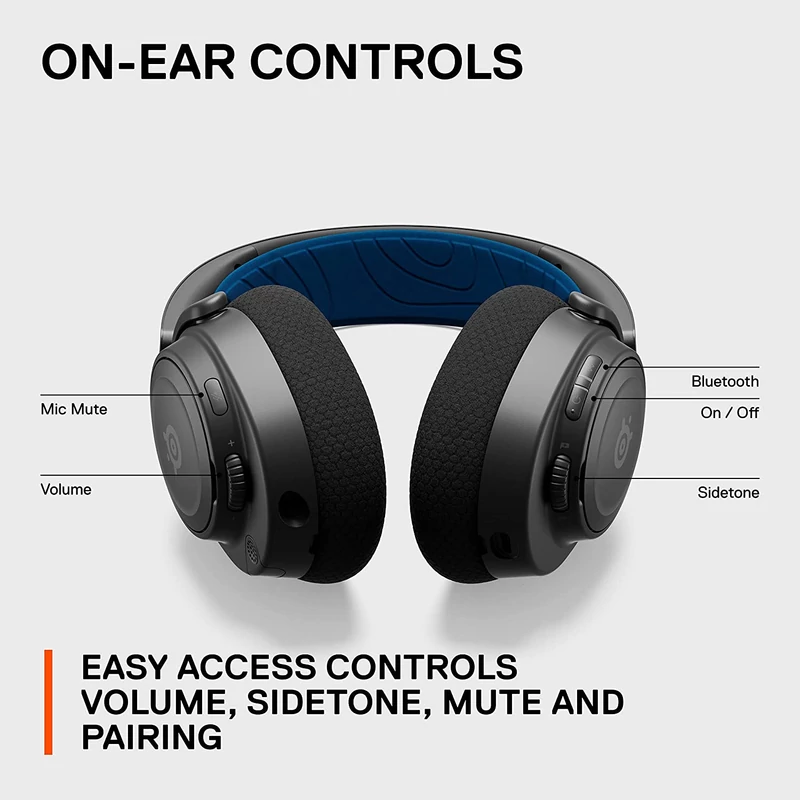 SteelSeries Arctis Nova 7P Wireless Gaming Headset for PS - Fekete/Kék (61559)