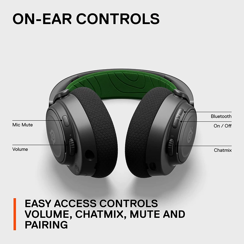SteelSeries Arctis Nova 7X Wireless Gaming Headset for Xbox - Fekete/Zöld (61565)