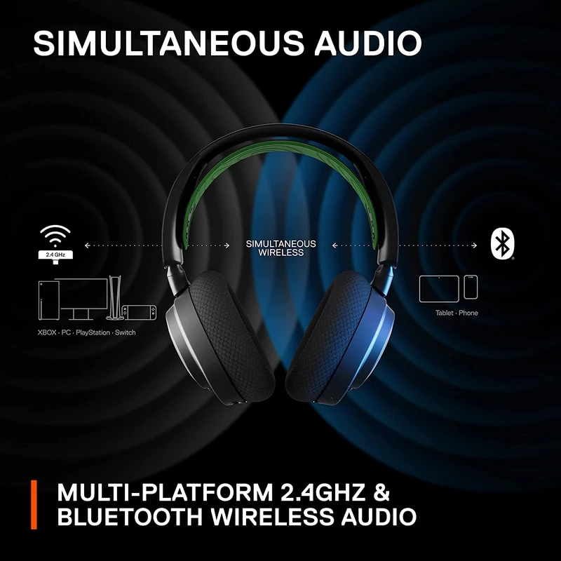 SteelSeries Arctis Nova 7X Wireless Gaming Headset for Xbox - Fekete/Zöld (61565)