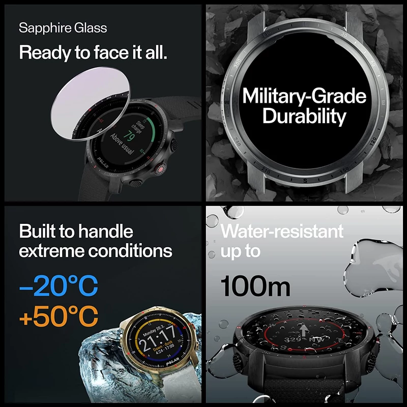 Polar Grit X Pro multisport óra M/L méret - Fekete (90085773)
