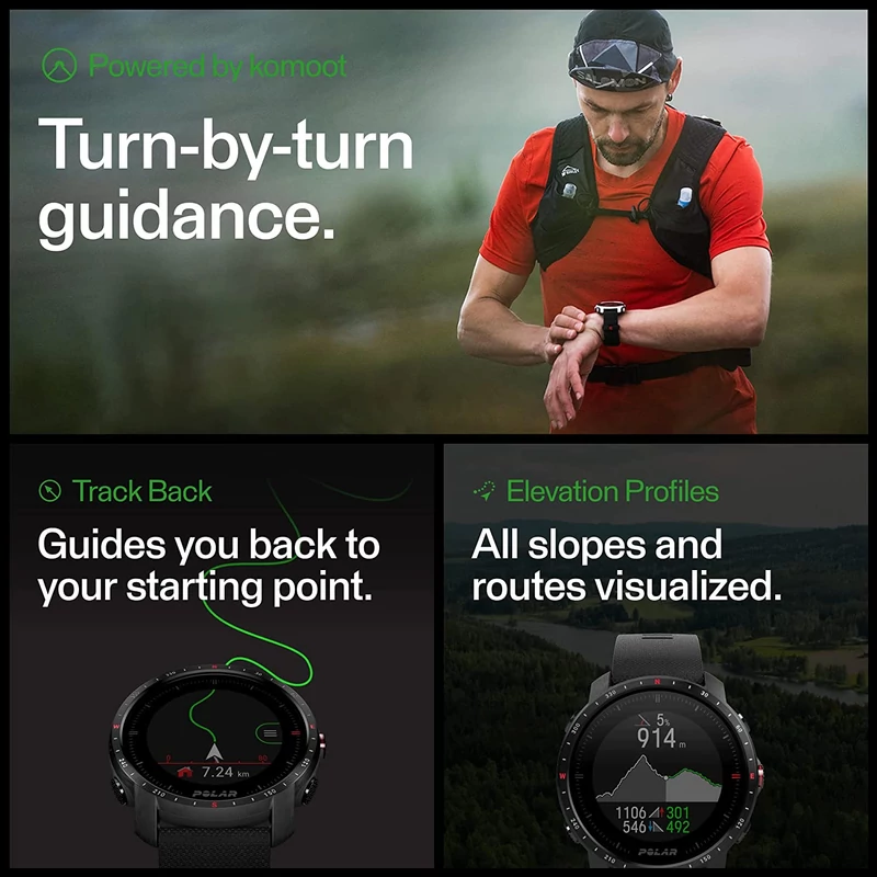 Polar Grit X Pro multisport óra M/L méret - Fekete (90085773)