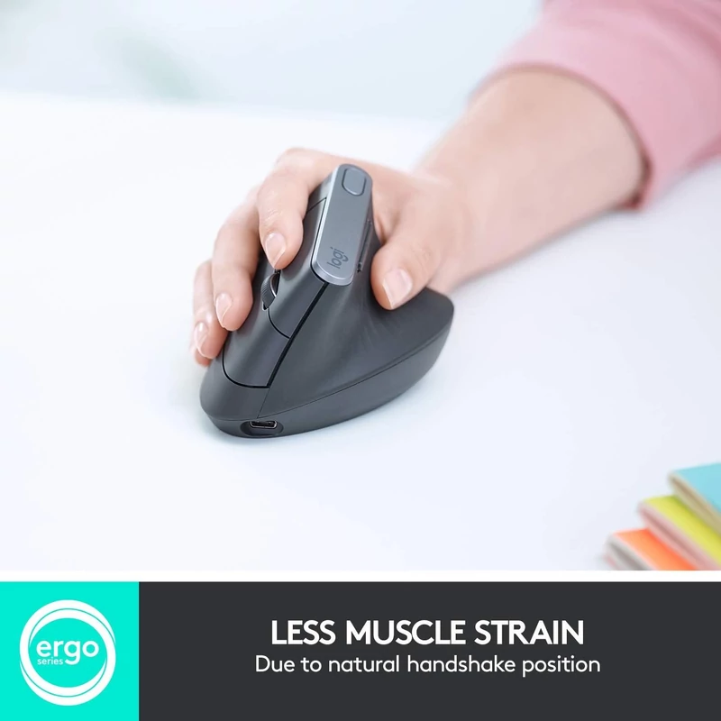 Logitech MX Vertical Advanced Ergonomic egér - Grafit (910-005448)