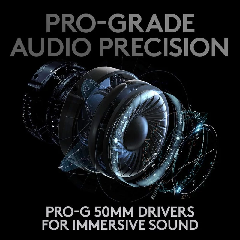 Logitech G Pro X Wireless Lightspeed 7.1 Gaming Headset - Fekete (981-000907)