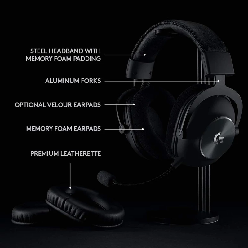 Logitech G Pro X Wireless Lightspeed 7.1 Gaming Headset - Fekete (981-000907)