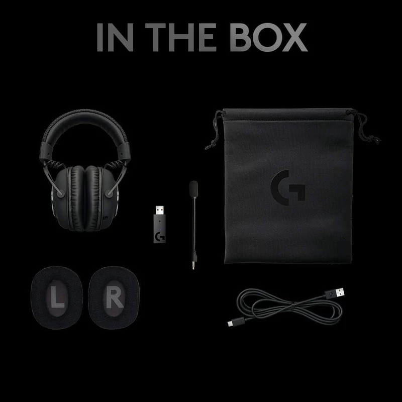 Logitech G Pro X Wireless Lightspeed 7.1 Gaming Headset - Fekete (981-000907)