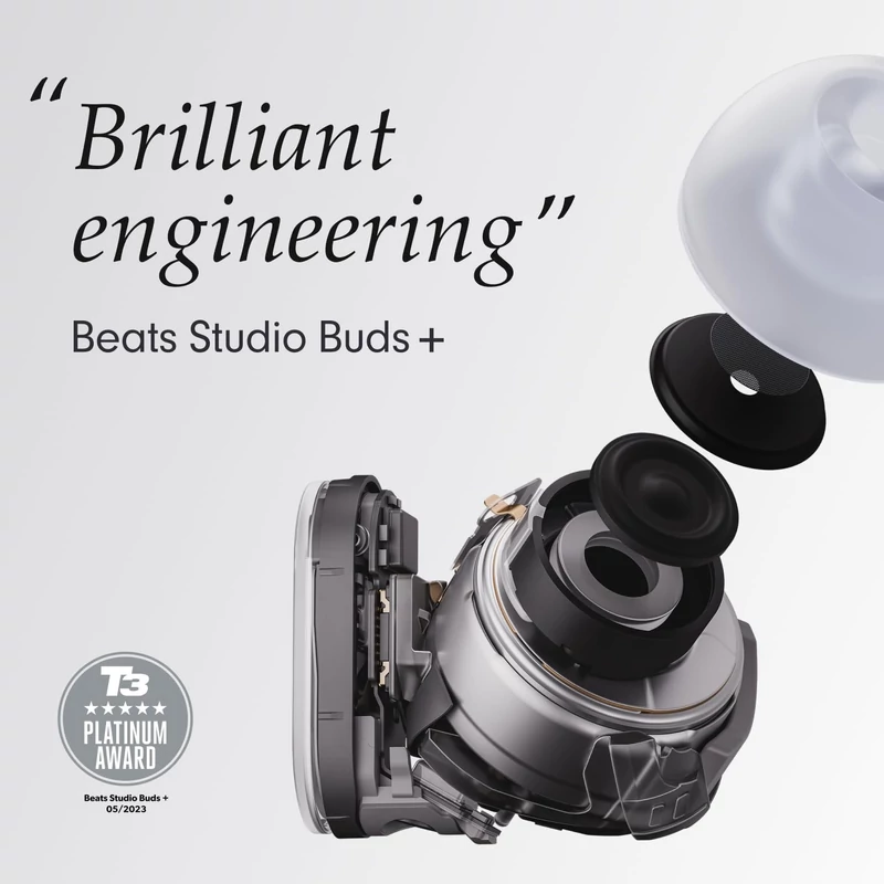 Beats Studio Buds + True Wireless zajszűrős fülhallgató (2023) – Átlátszó