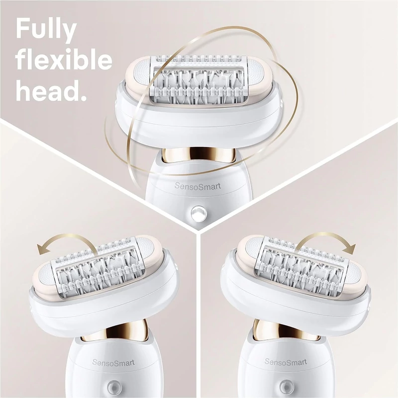 Braun Silk-épil 9 Flex 9020 epilátor + 6 kiegészítő - Fehér/Arany (SE9F9020)