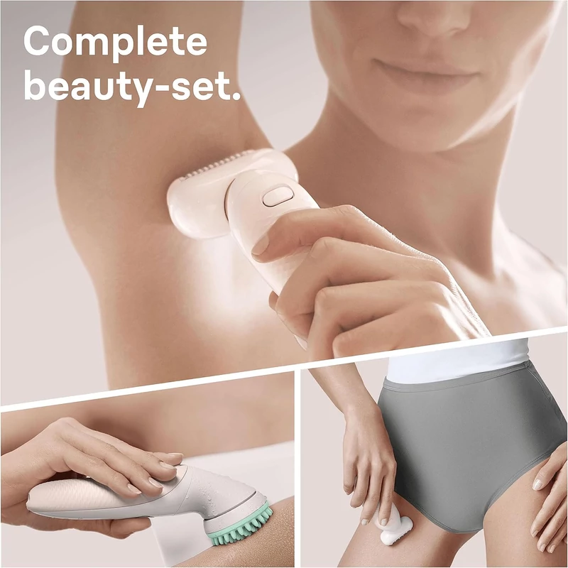 Braun Silk-épil 9 Flex 9020 epilátor + 6 kiegészítő - Fehér/Arany (SE9F9020)