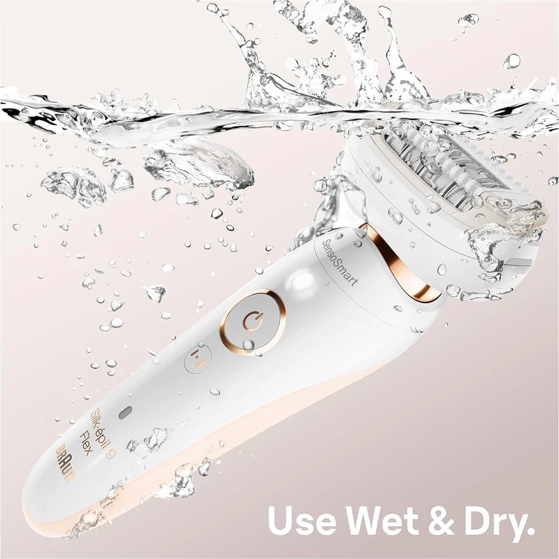 Braun Silk-épil 9 Flex 9020 epilátor + 6 kiegészítő - Fehér/Arany (SE9F9020)