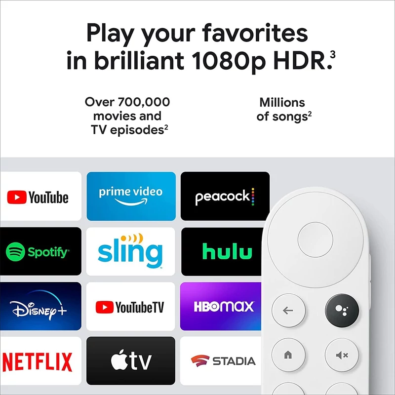 Google Chromecast + Google TV (HD) - Fehér (GA03131)