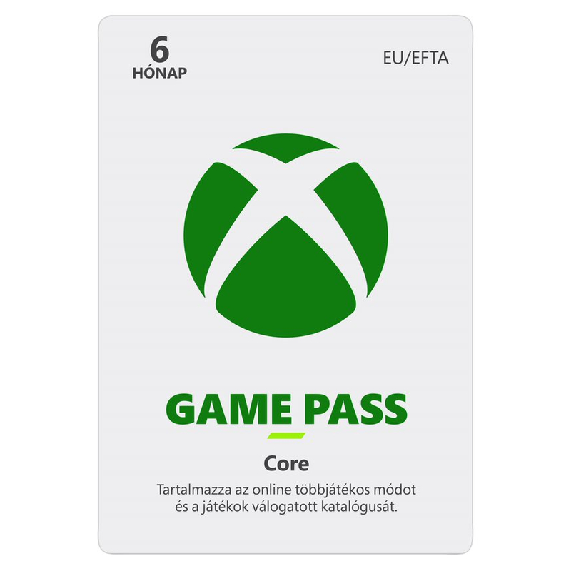 Microsoft XBOX Game Pass Core 6 hónapos előfizetés (digitális kód)