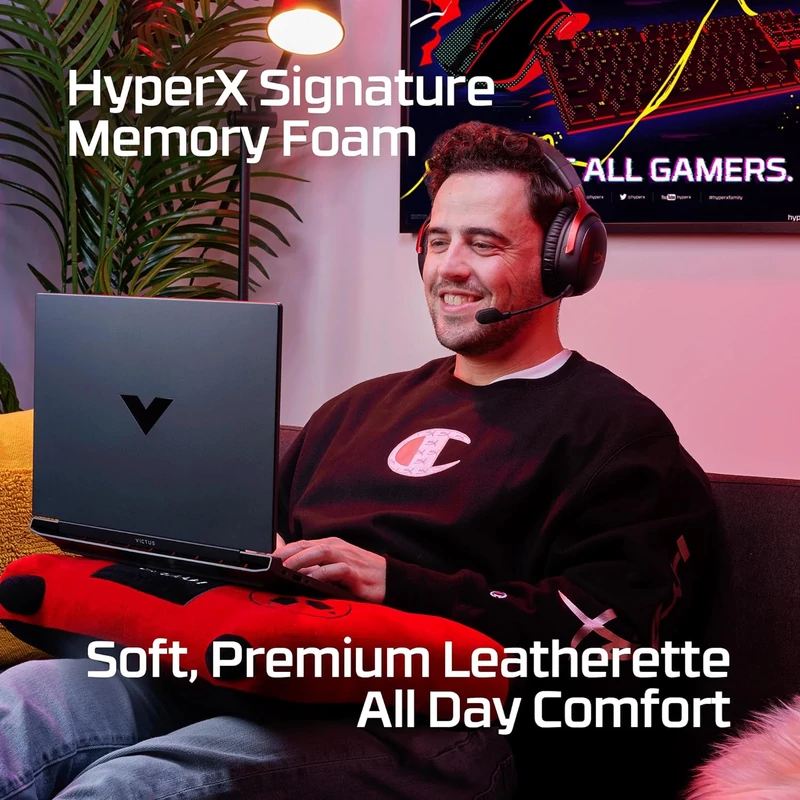 HyperX Cloud III Wireless gaming headset - Fekete/Piros (77Z46AA)